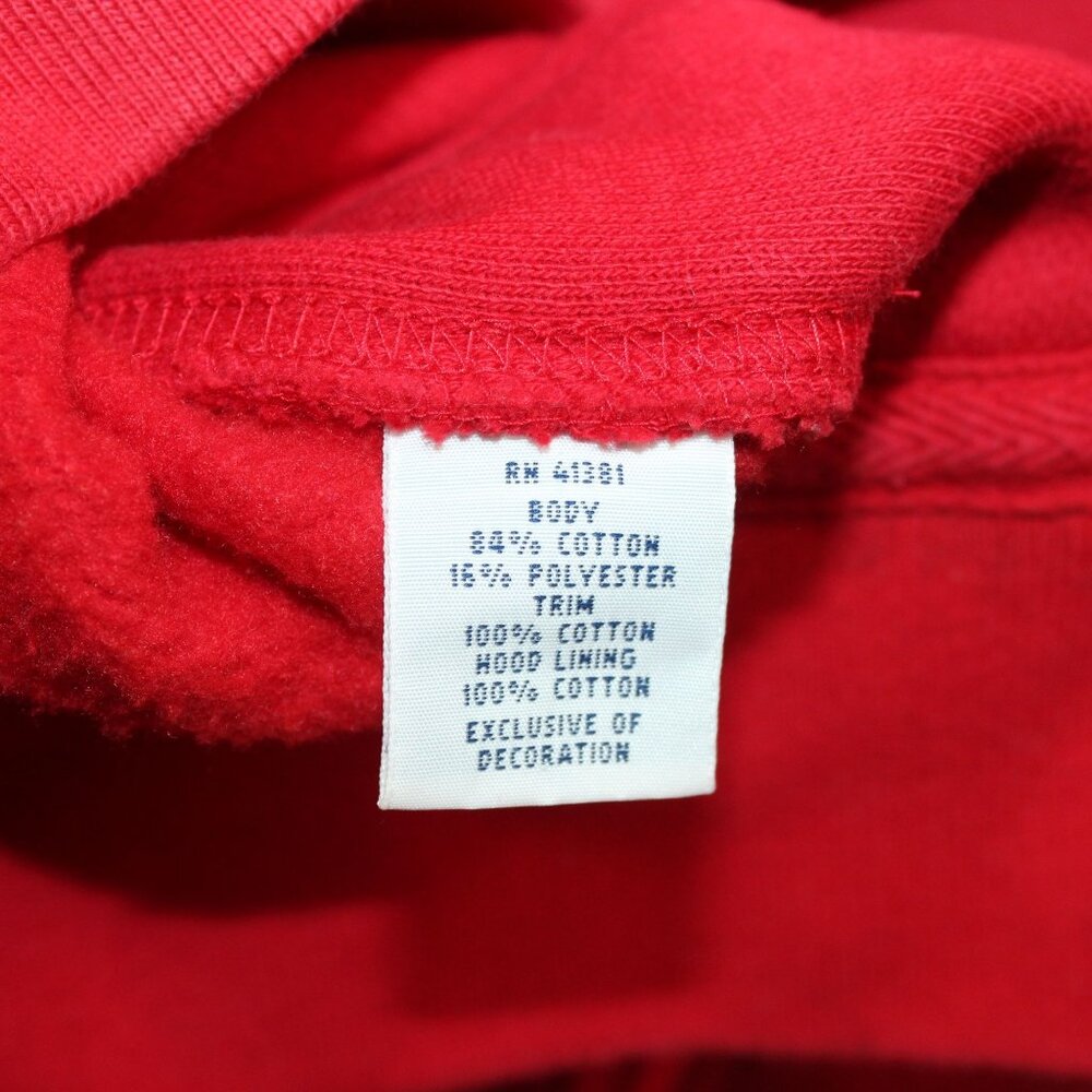 Polo Ralph Lauren 2XL Red Full Zip Distressed Hoodie Sweatshirt Blue Pony - Picture 14 of 14